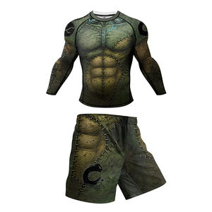 Shorts MMA Muay Thai BJJ personnalisés Rash Guards Anti-UV UPF50 Respirant Leggings de compression pour hommes Combinaisons de sport - Product Image 5