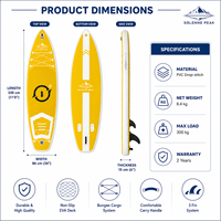 Planche de SUP gonflable extra large de 11 pieds avec logo personnalisé OEM ODM, tout-en-un, en PVC, accessoires complets, vente en gros directe d'usine