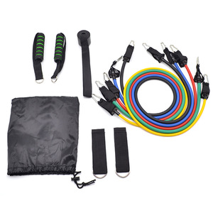 11-Pcs 150lbs Tubes de tonification à résistance lourde Bande élastique d'entraînement <span class=keywords><strong>Bandes</strong></span> de <span class=keywords><strong>latex</strong></span> de <span class=keywords><strong>fitness</strong></span> - Product Image 4