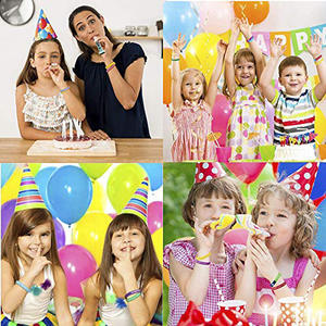 Bracelet en silicone Joyeux Anniversaire multicolore arc-en-ciel, étanche et décoratif pour fête et célébration - Product Image 2