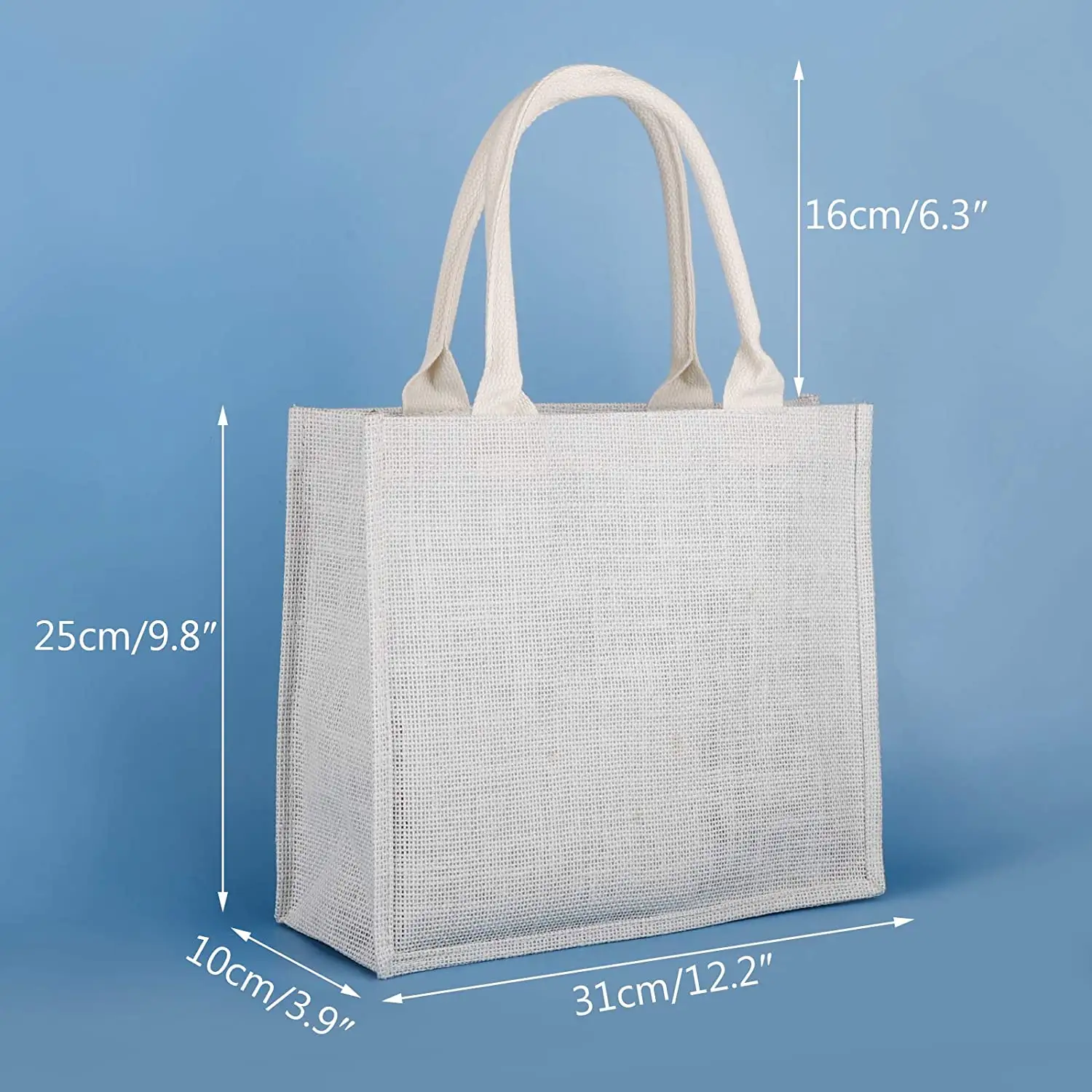 Sac en jute de grande capacité Sac en toile de jute imperméable personnalisé Sac en jute avec logo