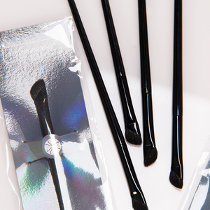 Brosse de mélange de contour de nez de cheveux végétaliens demi-ventilateur brosse oblique en forme de faucille pour l'ombrage d'aile de nez - Product Image 3