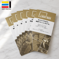 Impression de brochures personnalisées à trois volets, couleur pleine, papier couché carré, catalogue promotionnel pour l'édition créative, directement de l'usine