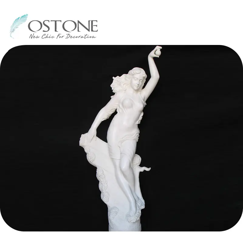 china wholesale puro marmo bianco donna corpo intagliato a mano arte scultura
