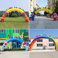 Arc gonflable de ballon de ligne d'arrivée de début de course d'arche d'entrée de publicité extérieure pour l'événement