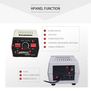 Micromotore Elettrico Dentale 2066A STRONG 204, Strumento per Unghie, 35000 RPM, Manipolo 102L, Lucidatrice per Protesi con Pedale - Product Image 2