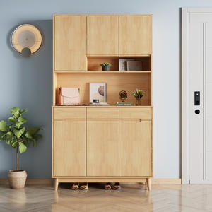 Perchero de madera maciza para almacenamiento de zapatos multifuncional, sencillo y moderno, para entrada del Hogar, pasillo y sala de estar - Product Image 1