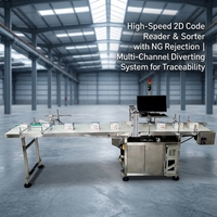 Machine de test de lecteur de codes QR automatique BMG, protection IP55, tri haute vitesse, élimination des défauts, convoyeur 220V/380V/110V