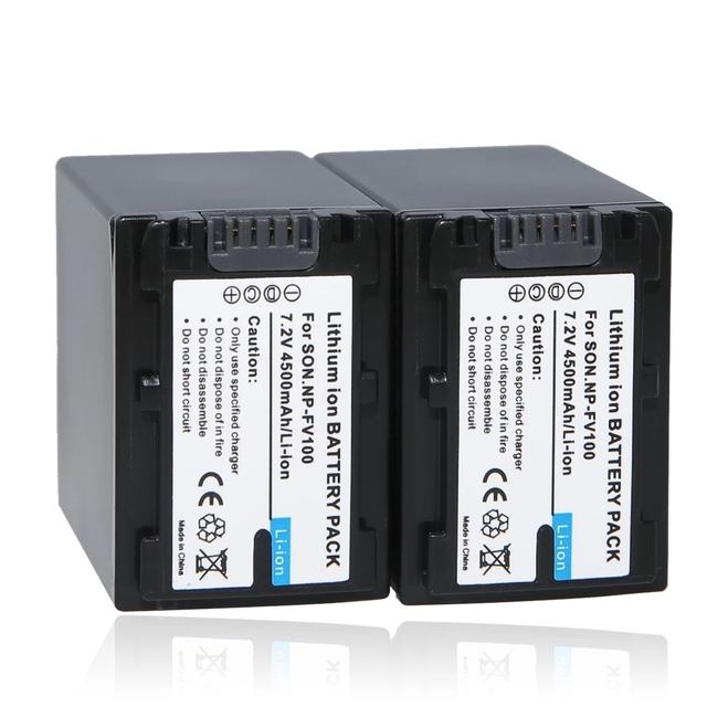 RHINO POWER 7.4V 3900MAH NP-FV100 NP FV100 Digital Camera Replacement Battery for NP-FV30 NP-FV50 NP-FV70 SX83E SX63E FDR-AX10
