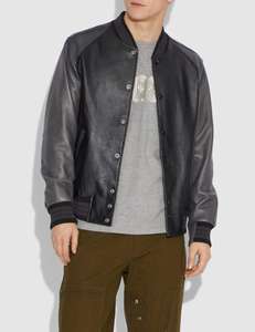 Chaquetas universitarias de cuero auténtico de talla grande reversibles - Product Image 2