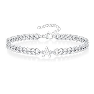 Meistverkauftes Magisches Kettenarmband mit 26 Initialbuchstaben aus Edelstahl, Nicht Verblassendes Paar-Kubanisches Armband Schmuck - Product Image 4