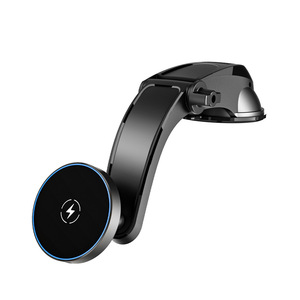 Wireless Magnetic <b>Car</b> Phone <b>Holder</b> With Charging Suction <b>Cup</b> Dashboard Glass Navigation Black H137G25 - Product Image 1