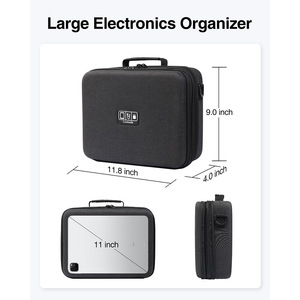 Estuche de Almacenamiento Portátil para Electrónicos de EVA, Bolsa Organizadora Rígida, Estuche de Viaje Impermeable con Correa para el Hombro - Product Image 5