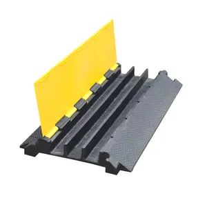 China Cable Road Hump Speed Bump Reflective Portable Speed Bump Tape PVC Cable Protector Ramp Cable Floor Bridge Kerb Ramp