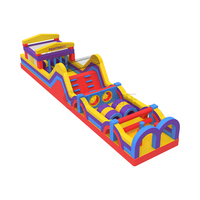 Château gonflable pour enfants avec toboggan familial, combo pour fête d'enfants, taille petite, obstacles gonflables, château gonflable pour enfants
