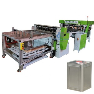 Otomatik yuvarlak 1-5 çöp kare dikdörtgen kimyasal teneke kutu kutu büyük kova boya 10-20 litre yapma makinesi üretim hattı - Product Image 6
