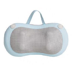 Massage Pillow Rechargeable Neck Waist Massager Hot Compress Timing Function PU Leather Lithium Battery - Product Image 1