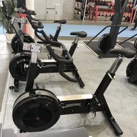 Vélo de spinning commercial en acier à résistance à air, machine d'entraînement cardio pour le bas du corps et les jambes, capacité 450 lb, fitness