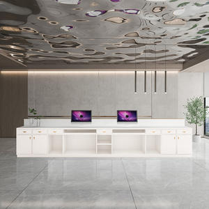 Haut de gamme Yimutang réception commerciale réception salon moderne caissier comptoir vitrine hauteur réglable bois - Product Image 5