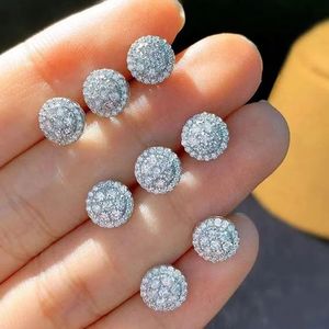 Pendientes de Diamantes Naturales de 0.5CT en Oro Blanco de 18K Xinfly, Diseño Redondo de 7.5mm, Marca Popular para Bodas - Product Image 3