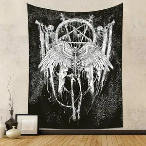Zodiac Tapestry Black And Gold Sun And Moon Tarot Card Tablecloth Tapestry Altar Mystical Wall Witchcraft Tapestry