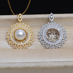 อุปกรณ์ทำจี้ไข่มุกเงินแท้ S925 ขนาด 11 มม. ฐานเปล่าสำหรับใส่จี้ ผลิตภัณฑ์กึ่งสำเร็จรูป JG5253 - Product Image 1