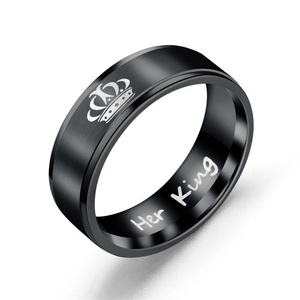 Anillo de Acero Inoxidable con Diseño de Corona de Amor Eterno para Parejas, Rey y Reina, para Mujeres y Hombres - Product Image 2