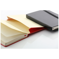 Cahier à reliure en cuir PU de qualité supérieure avec poches internes et bande élastique idéal pour organiser des notes Documents Utilisation au bureau