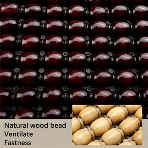 Xiangta noir et <span class=keywords><strong>bleu</strong></span> cuir Pu 5D coussin de siège de voiture universel ensemble complet perles en bois housse de siège de voiture pour Hyundai Accent - Product Image 6