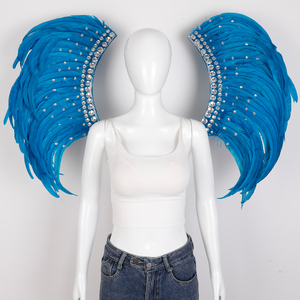 Alas <span class=keywords><strong>de</strong></span> Ángel con Plumas y Diamantes <span class=keywords><strong>de</strong></span> Imitación en Varios Colores para Disfraces <span class=keywords><strong>de</strong></span> Halloween, Navidad, Cosplay, Carnaval, Fiestas y Escenarios, Venta al Por Mayor - Product Image 6