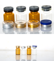 Flacon en verre à col étroit de 30 ml avec bouchon en caoutchouc pour extraits végétaux