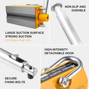 1320lbs स्थायी विद्युत जाल प्लेट लिफ्टर सुरक्षा 3x चुंबकीय सामग्री लिफ्टर सुरक्षा 3x चुंबकीय सामग्री लिफ्टर शामिल - Product Image 2