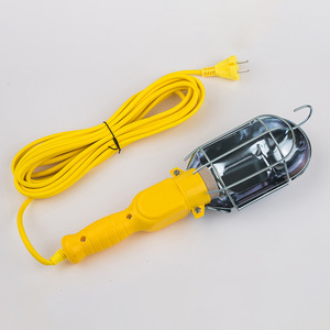 Handheld Portable Automotive <b>Repair</b> Lamp With Iron Cover Led Display 220V Yellow For Inspection Maintenance Machine Tool Work - Product Image 1