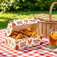 Boîtes à poulet frit en gros, boîtes à ailes de poulet, emballages personnalisés pour poulet frit à emporter, restauration rapide