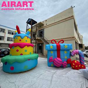 Kotak hadiah penggunaan dekorasi dapat ditiup kotak permen tiup gratis cetakan kotak permen biru dapat dipompa - Product Image 2