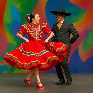 Cynthia Folk Dance Shoes Women Red PU Suede Lining Flat Heel Adult <b>Spring</b> Summer Dance Wear - Product Image 6