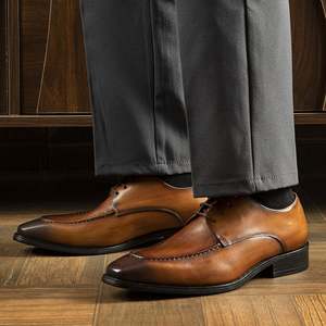 Costume de cérémonie sur mesure haut de gamme, style britannique, chaussures pour hommes à enfiler, automne, antidérapantes, respirantes - Product Image 3