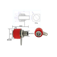 Connecteur banane 4 mm de type lanterne, sans soudure, à visser, pour amplificateur de puissance, haut-parleur, bornier de multimètre