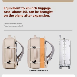 Men's 16-Inch Multifunctional <b>Waterproof</b> Laptop <b>Backpack</b> Cross-Border New Business Expandable Oxford Polyester Zipper for - Product Image 2