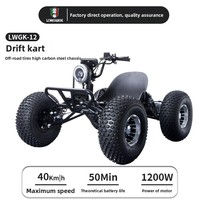 Kart électrique tout-terrain Moteur 1200W Batterie au lithium Freins hydrauliques Panneau d'instrumentation LCD Vitesse maximale de 40 km/h Capacité de charge de 120 kg