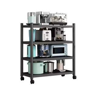 Estantería de cocina de almacenamiento de acero al carbono 92, práctico estante de almacenamiento de utensilios de cocina multifuncional multicapa para microondas - Product Image 1