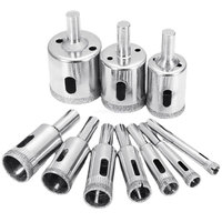 Kit de 10 forets de scie cloche diamantée pour céramique, verre, bouteilles, pots, marbre, pierre de granit, carrelage