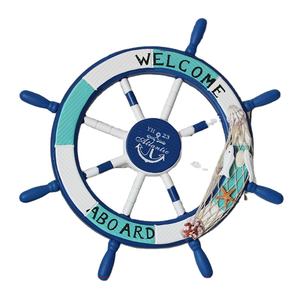 Decoración del hogar náutico HYA06 ganchos barco <span class=keywords><strong>timón</strong></span> pared <span class=keywords><strong>timón</strong></span> de madera - Product Image 1