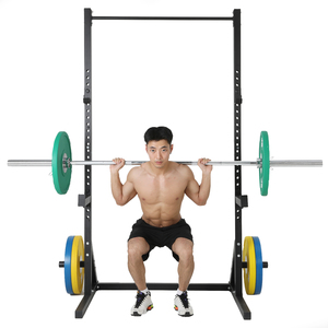 Attrezzatura da palestra per la casa per il sollevamento pesi regolabile per il sollevamento di pesi a metà Squat Power Rack per bilanciere - Product Image 5