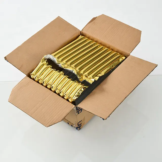 Fábrica Custom Carton Filler Transporte Embalagem Protetora absorção choque Folha De Alumínio Folha De Coluna De Ar Inflável De Ouro