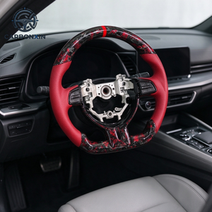 หนังคาร์บอนไฟเบอร์ฟอร์จ สำหรับพวงมาลัยรถสปอร์ต สำหรับ GR Supra A90 (2019-2025)-3 ก้าน 40 มม. ไม่มีถุงลมนิรภัย - Product Image 5