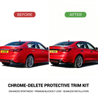 Kit de garnitures de protection chromées noires haut de gamme Autera pour Infiniti Q50 Q50S Nissan Skyline V37 2014-2025