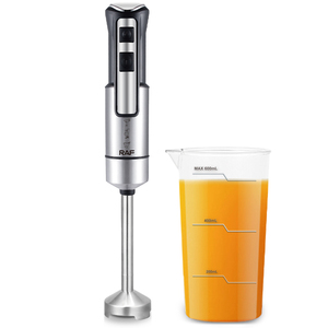 Mixeur Plongeant RAF 400W R.3030 en Acier Inoxydable, 4 Lames, 28000 tr/min, Démarrage Rapide, Nettoyage Facile, pour Cuisine - Product Image 1