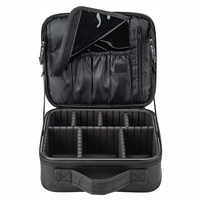 Organisateur de maquillage pour les fêtes avec compartiments, sac de rangement portable pour pinceaux et accessoires de nail art