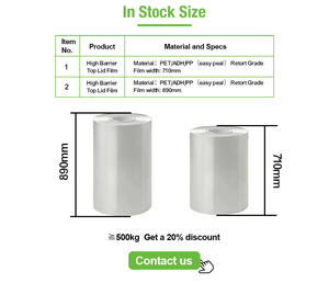 PET ALOX CPP Transparente Versiegelung folie pp Container Line Versiegelung folie Retorte deckel folie - Product Image 3